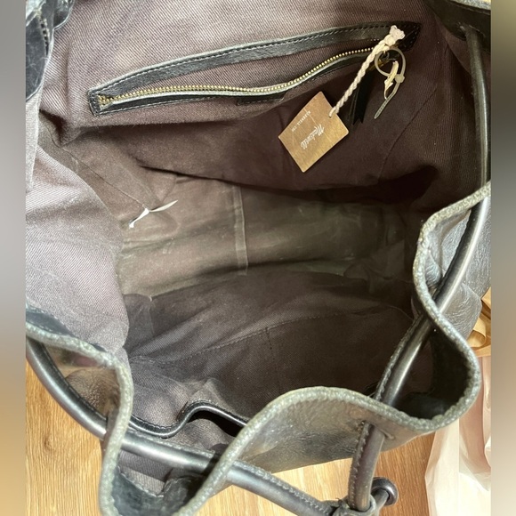 MADEWELL $228 The Transport Rucksack in Black  Leather LNC w main image 7